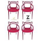 Cadeira Allegra Magenta Top Chairs - kit com 4