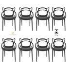 Cadeira Allegra Preta Top Chairs - kit com 8