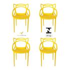 Cadeira Allegra Top Chairs Amarela - kit com 4