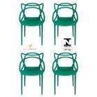 Cadeira Allegra Top Chairs Verde Escuro - kit com 4