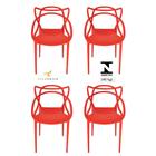 Cadeira Allegra Top Chairs Vermelha - kit com 4
