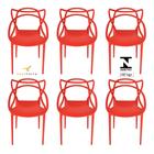 Cadeira Allegra Top Chairs Vermelha - kit com 6