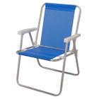 Cadeira Alta Sannet Alumínio Dobrável Resistente Azul