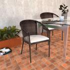 Cadeira Alumínio Fibra Sintética com Assento Cozinha Jardim