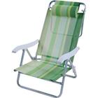 Cadeira Alumínio  Reclinável Sol de Verão Boreal  5 posições  Verde - Mor