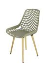 Cadeira Aproximação Interlocutor Fixa Beau Design Com 4 pés de Madeira Cappuccino Rhodes