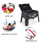 Cadeira Banco Maleta 2 Em 1 Manicure, Pesca, Mecânico, Ferramentas, Multiuso