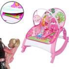 Cadeira Bandeja de Alimentação Rosa e Bolsa Canguru P/ Bebês - Color Baby