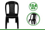Cadeira Bistro Vime Preta Plastica 154Kg Cozinha Bar Bistro CAVMPT