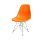 Cadeira Boxbit Dkr Eames Base Cromada Laranja