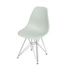 Cadeira Boxbit Dkr Eames Polipropileno Verde Claro Base Cromada