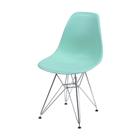 Cadeira Boxbit Dkr Eames Polipropileno Verde Tiffany Base Cromada