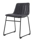Cadeira Brenda Assento material sintético Preto com Base Aco Preto - 53160
