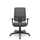 Cadeira Brizza BackPlax BackSystem Com Braços Regulaveis Nr-17 Ergonômica Sintético Preto Plaxmetal