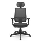 Cadeira Brizza Presidente Com Apoio Braços 3D PP BackPlax Plaxmetal NR-17 Ergonômica