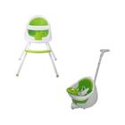 Cadeira Cadeirão de Alimentação de Bebê Infantil Comer Refeição Booster Brinquedo Carrinho 4 em 1 Lily Verde