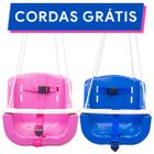 Cadeira Cadeirinha de Balanço Infantil Descanso com Corda Parque Jardim Praça Menino Menina / Azul Rosa