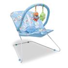 Cadeira Cadeirinha de Bebê Descanso Infantil Musical Vibratória até 11kg com Brinquedos Azul Lion