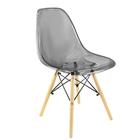 Cadeira Charles Eames Cristal Eiffel Wood Designer Cinza