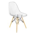 Cadeira Charles Eames Cristal Eiffel Wood Designer Transparente