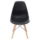 Cadeira Charles Eames Eiffel Dkr Wood - Design - Preta - UNIVERSAL MIX