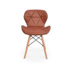 Cadeira Charles Eames Eiffel Slim Wood Estofada