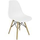 Cadeira Charles Eames Eiffel Wood Design Branca Branco