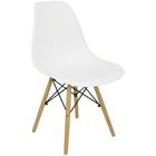 Cadeira Charles Eames Eiffel Wood Design Branca Branco