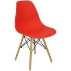 Cadeira Charles Eames Eiffel Wood Design - Vermelha