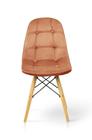 Cadeira Charles Eames Velvet Estofada Veludo Colorida