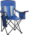 Cadeira de Acampamento Amazon Basics Large com Encosto de Malha Azul