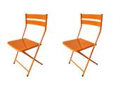Cadeira de aço dobravel para bares sorveterias restaurantes e residencial kit 2 peças - Helena - 984