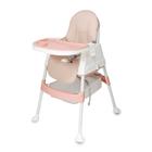 Cadeira De Alimentação Alta Bebê Portátil Multmaxx Acolchoada a partir de 6 Meses até 24Kgs com Ajuste de Altura Rosa