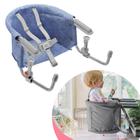 Cadeira de Alimentação para Bebe Portátil Encaixe em Mesa Azul 6 meses 15 Kgs Baby Click N' Clip Multikids Baby - BB377