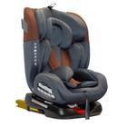 Cadeira de auto prime 360 isofix de 0 a 36kg cinza/marrom - premium baby