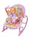 Cadeira de Balanço e Descanso Vibratória para Bebê Musical com Vibração e Som Importway BW094 ROSA