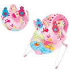 Cadeira de descanso infantil vibratória carnaval girafa rosa mastela