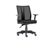 Cadeira de escritório Addit Diretor Tela Preta. Conforto com Braços Mecanismo de Alta Performance Modelo 8054 - Bering