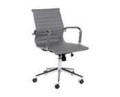 Cadeira de escritório Esteirinha Diretor Cinza - Base Giratória Cromada - Modelo D823-4B-C (6% OFF no Frete)