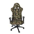 Cadeira De Escritório Gamer Ergonômica Com Estofado material sintético Com Almofadas para Lombar e Pescoço Camuflada