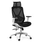 Cadeira de Escritório Presidente A910 em Pp Giratória Preta e Branca com Braço - BERING