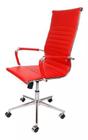 Cadeira de escritório Presidente Esteirinha Charles Eames Vermelha - BERING