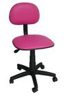 Cadeira de escritório secretária laminada corano rosa