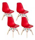 Cadeira De Jantar Charles Eames Dkr Eiffel 04 Unidades cor Vermelha - 1204