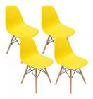 Cadeira De Jantar Charles Eames Dkr Eiffel 4 Unidades cor Amarelo - 1201