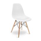 Cadeira De Jantar Design Eiffel Wood Charles Eames Branca