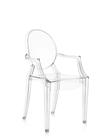 Cadeira de Jantar Design Ghost Acrílica Transparente com Braço
