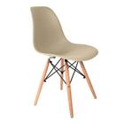 Cadeira de Jantar Resistente Polipropileno Pés em Madeira Eames Seat&co 82x46x50cm