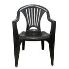 Cadeira de Plástico Alta Black Poltrona Cozinha Jardim 154kg