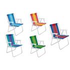 Cadeira De Praia Alta Aluminio Cores Sortidas Mor